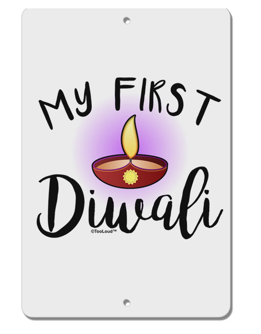 My First Diwali Aluminum 8 x 12&#x22; Sign by TooLoud-TooLoud-White-Davson Sales