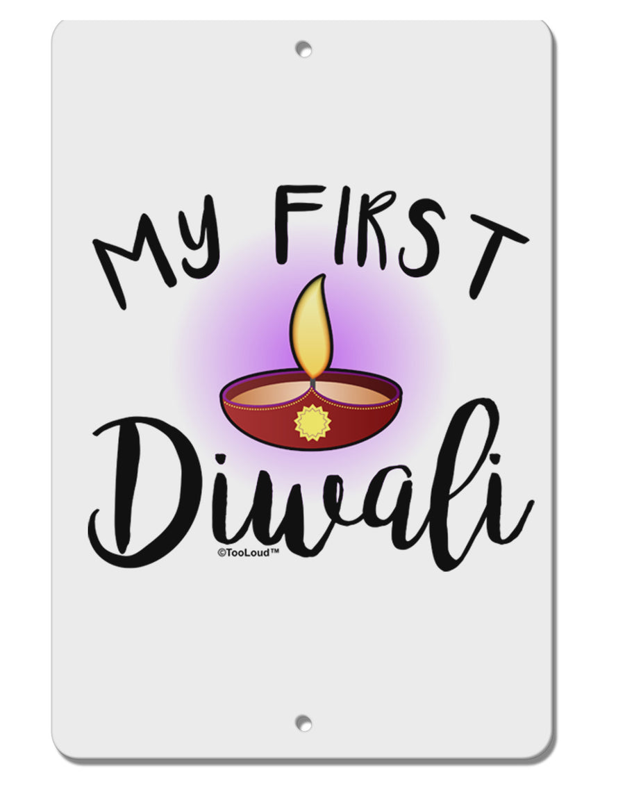 My First Diwali Aluminum 8 x 12&#x22; Sign by TooLoud-TooLoud-White-Davson Sales