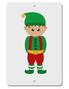 Cute Christmas Elf Boy Aluminum 8 x 12&#x22; Sign-TooLoud-White-Davson Sales