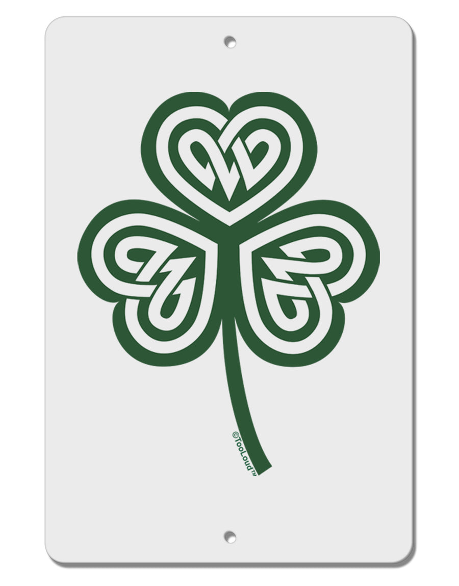 Celtic Knot Irish Shamrock Aluminum 8 x 12&#x22; Sign-TooLoud-White-Davson Sales