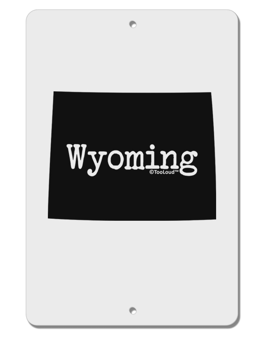 Wyoming - United States Shape Aluminum 8 x 12&#x22; Sign-TooLoud-White-Davson Sales