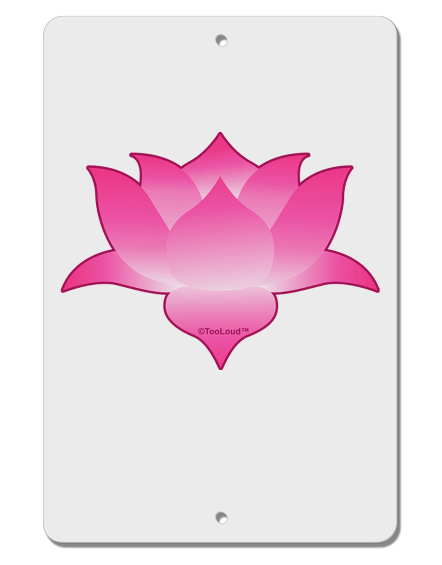 Lotus Flower Design Gradient Aluminum 8 x 12&#x22; Sign by TooLoud-TooLoud-White-Davson Sales