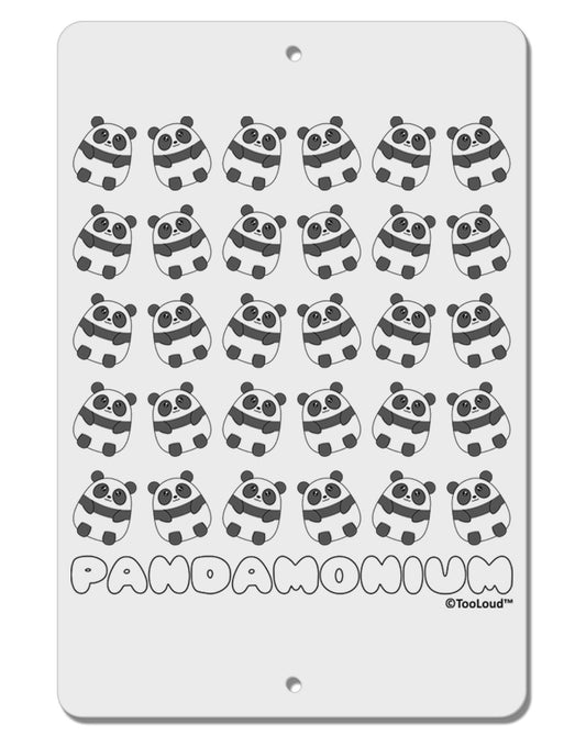 Pandamonium Pandas Aluminum 8 x 12&#x22; Sign by TooLoud-TooLoud-White-Davson Sales