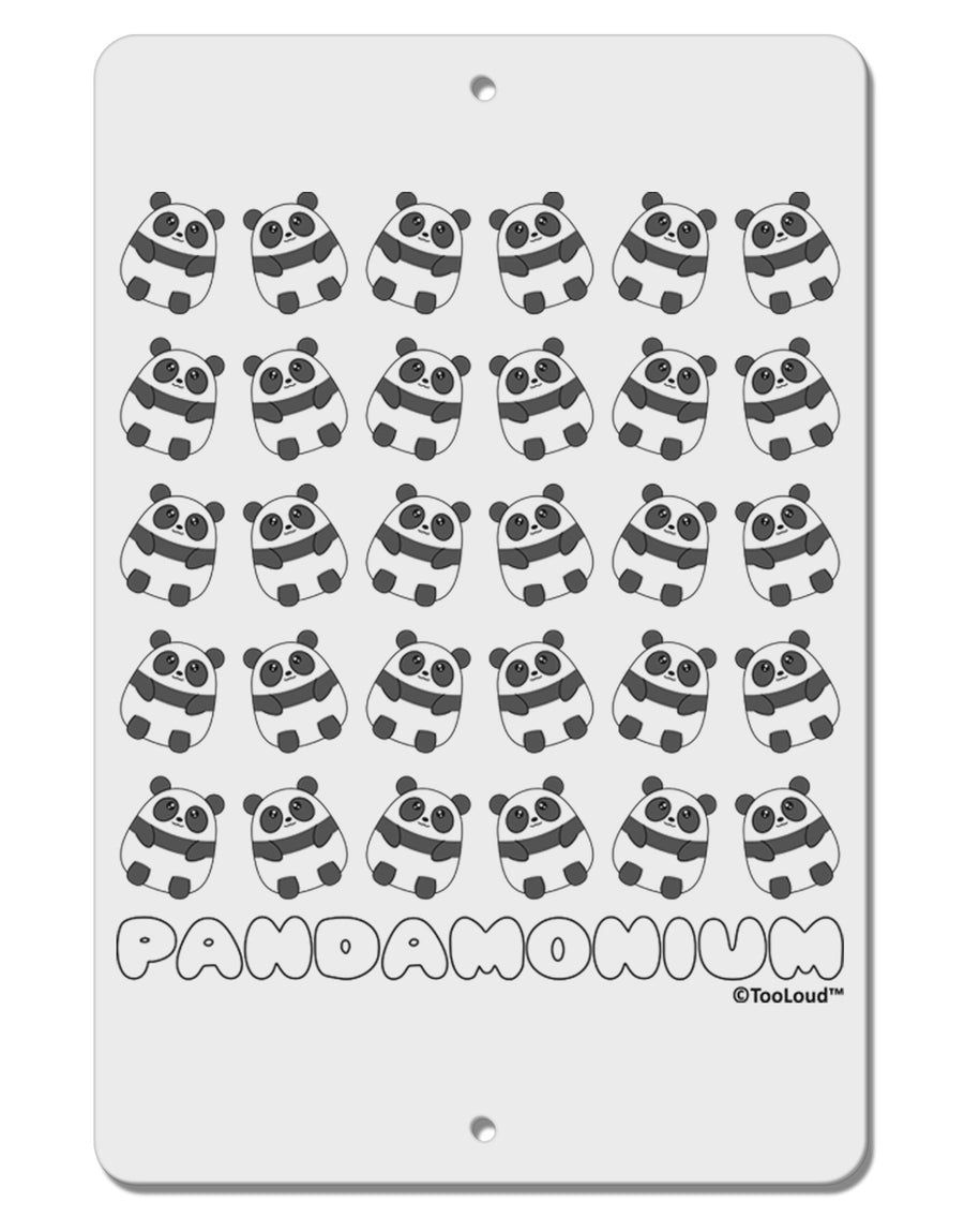 Pandamonium Pandas Aluminum 8 x 12&#x22; Sign by TooLoud-TooLoud-White-Davson Sales