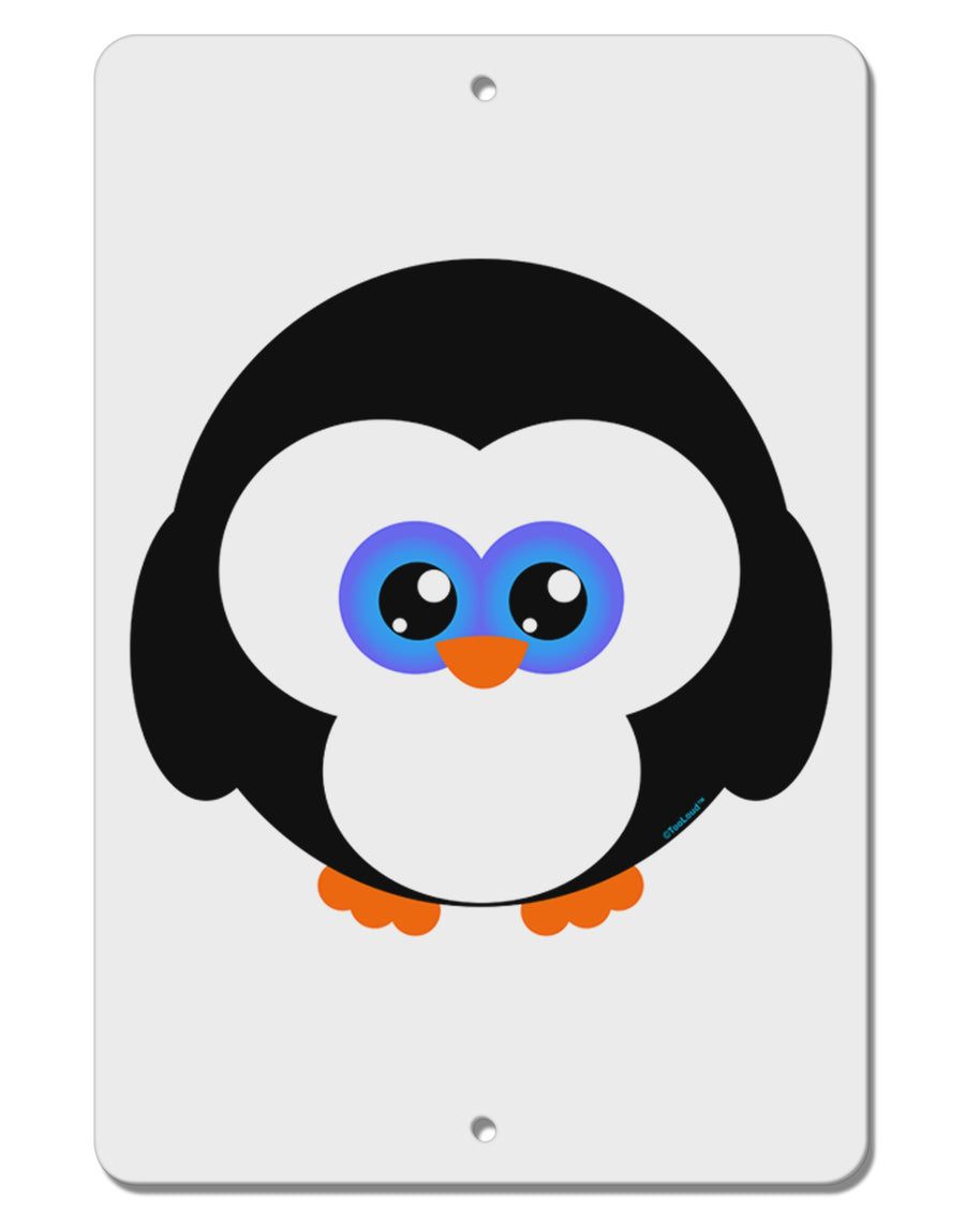 Cute Penguin Christmas Aluminum 8 x 12&#x22; Sign-TooLoud-White-Davson Sales