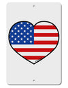 American Flag Heart Design Aluminum 8 x 12&#x22; Sign by TooLoud-TooLoud-White-Davson Sales