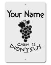 Personalized Cabin 12 Dionysus Aluminum 8 x 12&#x22; Sign by TooLoud-TooLoud-White-Davson Sales