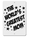 The World's Greatest Mom - Superhero Style Aluminum 8 x 12&#x22; Sign by TooLoud-TooLoud-White-Davson Sales