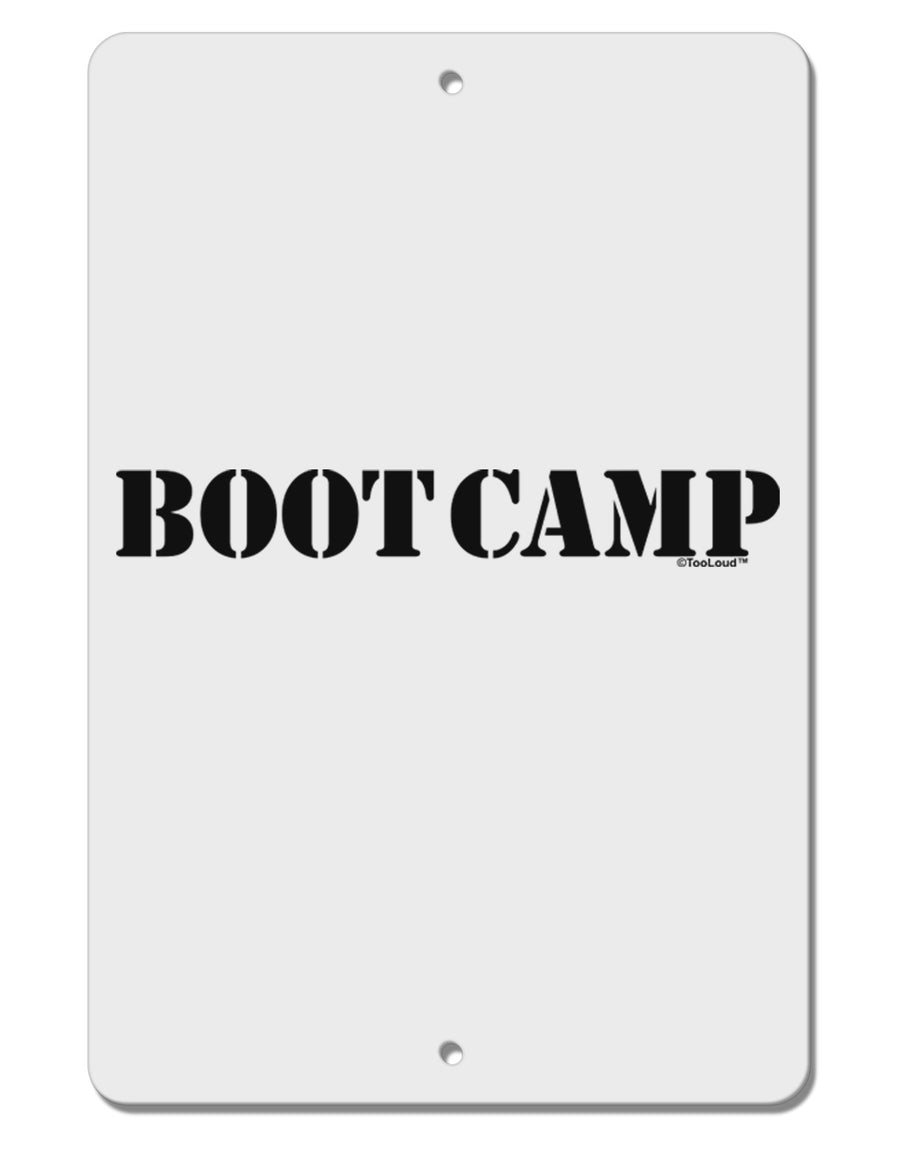 Bootcamp Military Text Aluminum 8 x 12&#x22; Sign-TooLoud-White-Davson Sales