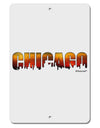 Chicago Skyline Cutout - Sunset Sky Aluminum 8 x 12&#x22; Sign by TooLoud-TooLoud-White-Davson Sales