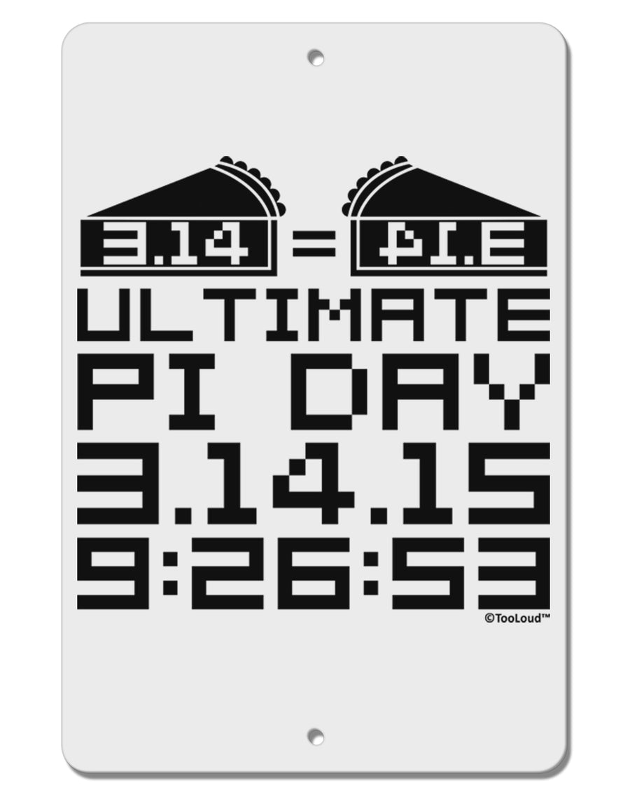Ultimate Pi Day Design - Mirrored Pies Aluminum 8 x 12&#x22; Sign by TooLoud-TooLoud-White-Davson Sales