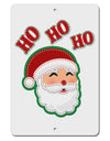 Ho Ho Ho Santa Claus Face Faux Applique Aluminum 8 x 12&#x22; Sign-TooLoud-White-Davson Sales