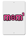 Mom Cubed - Cute Mom of Three Design Aluminum 8 x 12&#x22; Sign by TooLoud-TooLoud-White-Davson Sales