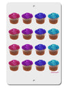 Colorful Cupcake Pattern Aluminum 8 x 12&#x22; Sign by TooLoud-TooLoud-White-Davson Sales