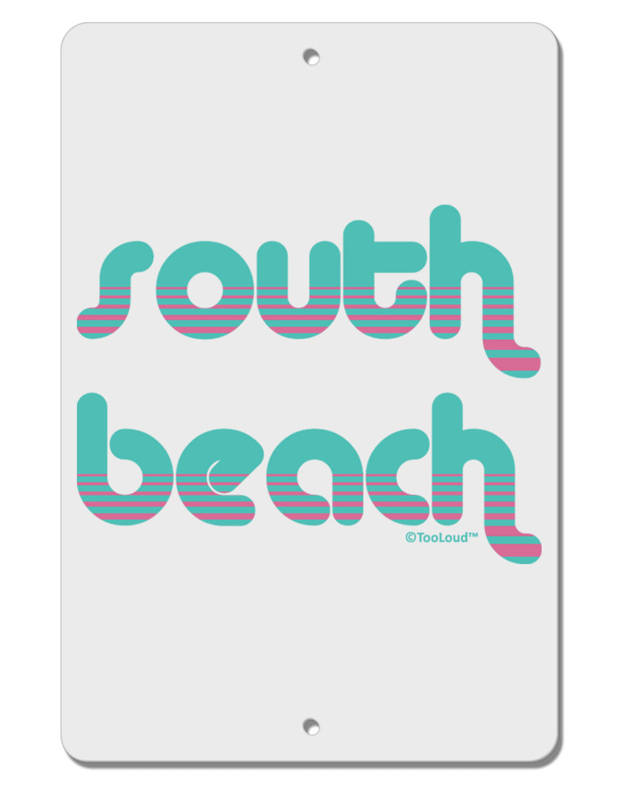 South Beach Color Scheme Design Aluminum 8 x 12&#x22; Sign by TooLoud-TooLoud-White-Davson Sales