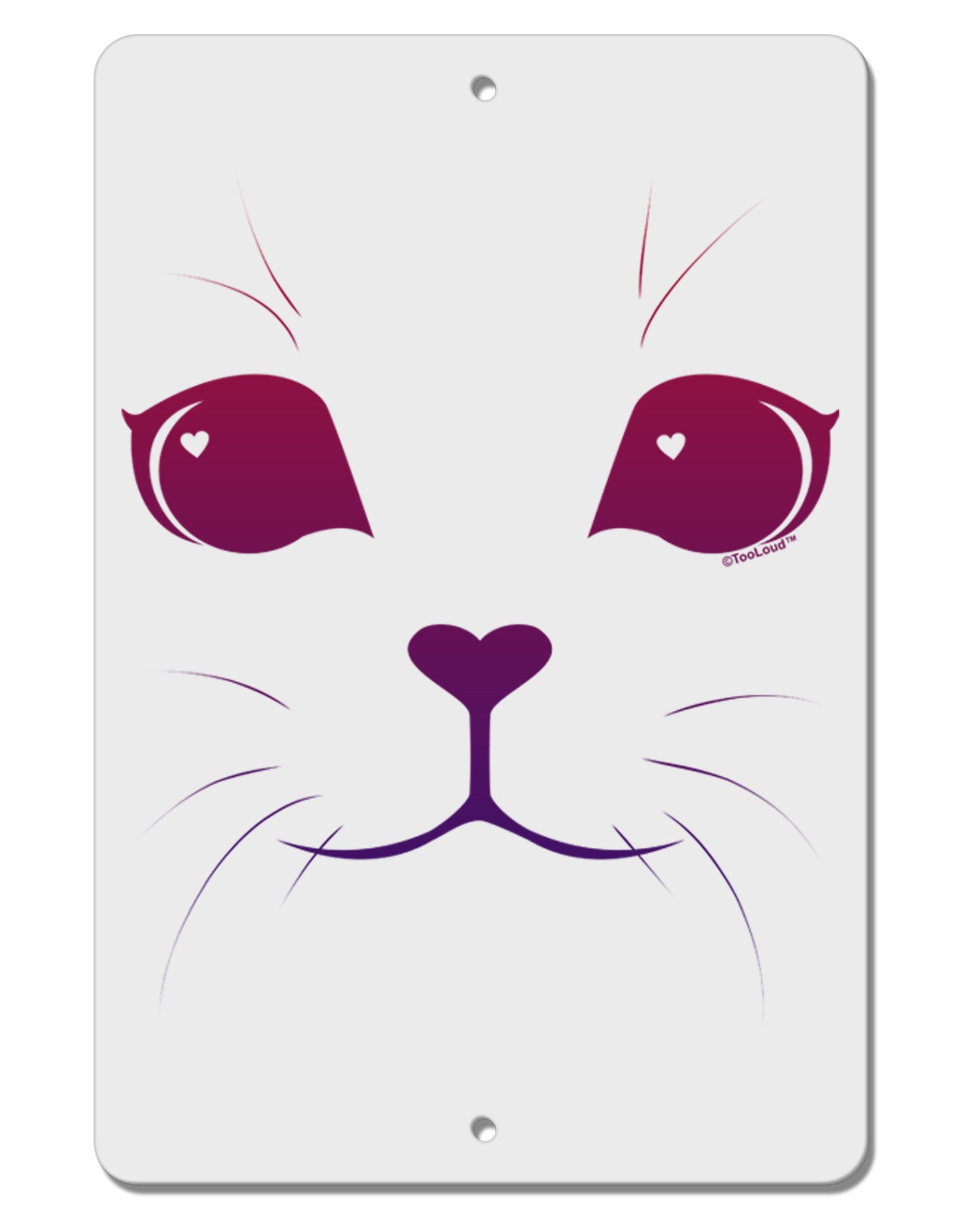 Heart Kitten Aluminum 8 x 12&#x22; Sign by TooLoud-TooLoud-White-Davson Sales