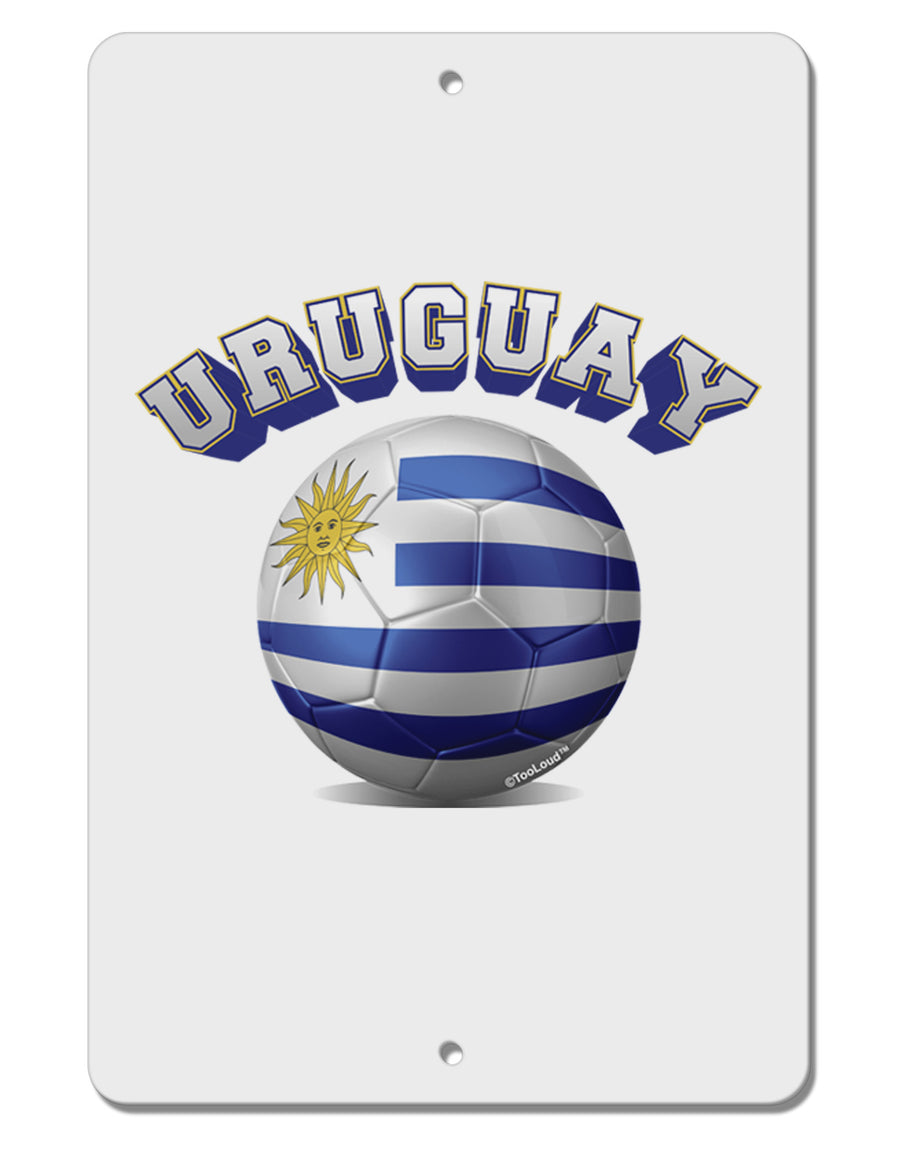 Soccer Ball Flag - Uruguay Aluminum 8 x 12&#x22; Sign-TooLoud-White-Davson Sales