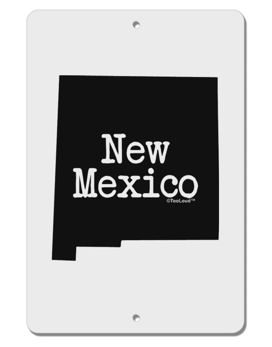 New Mexico - United States Shape Aluminum 8 x 12&#x22; Sign by TooLoud-TooLoud-White-Davson Sales