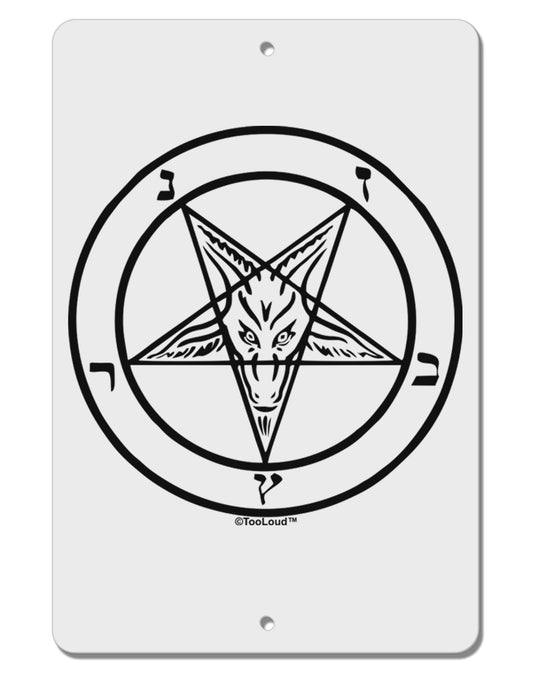 Sigil of Baphomet Aluminum 8 x 12&#x22; Sign by TooLoud-TooLoud-White-Davson Sales