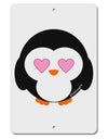 Cute Penguin - Heart Eyes Aluminum 8 x 12&#x22; Sign by TooLoud-TooLoud-White-Davson Sales