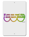 If You Can Read This I Need More Beads - Mardi Gras Aluminum 8 x 12&#x22; Sign by TooLoud-TooLoud-White-Davson Sales