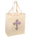 Easter Color Cross Large Grocery Tote Bag-Grocery Tote-TooLoud-Natural-Large-Davson Sales