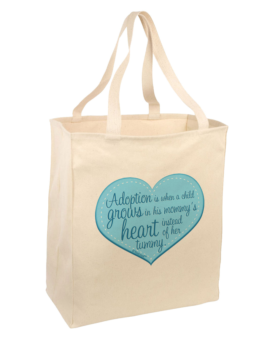 Adoption is When - Mom and Son Quote Large Grocery Tote Bag by TooLoud-Grocery Tote-TooLoud-Natural-Large-Davson Sales