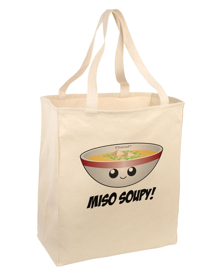 Miso Soupy - Cute Miso Soup Bowl Large Grocery Tote Bag by TooLoud-Grocery Tote-TooLoud-Natural-Large-Davson Sales