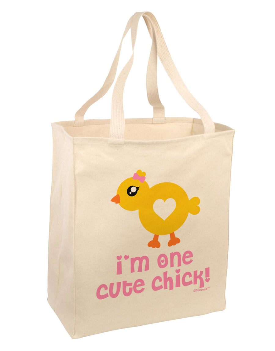 I'm One Cute Chick Large Grocery Tote Bag by TooLoud-Grocery Tote-TooLoud-Natural-Large-Davson Sales