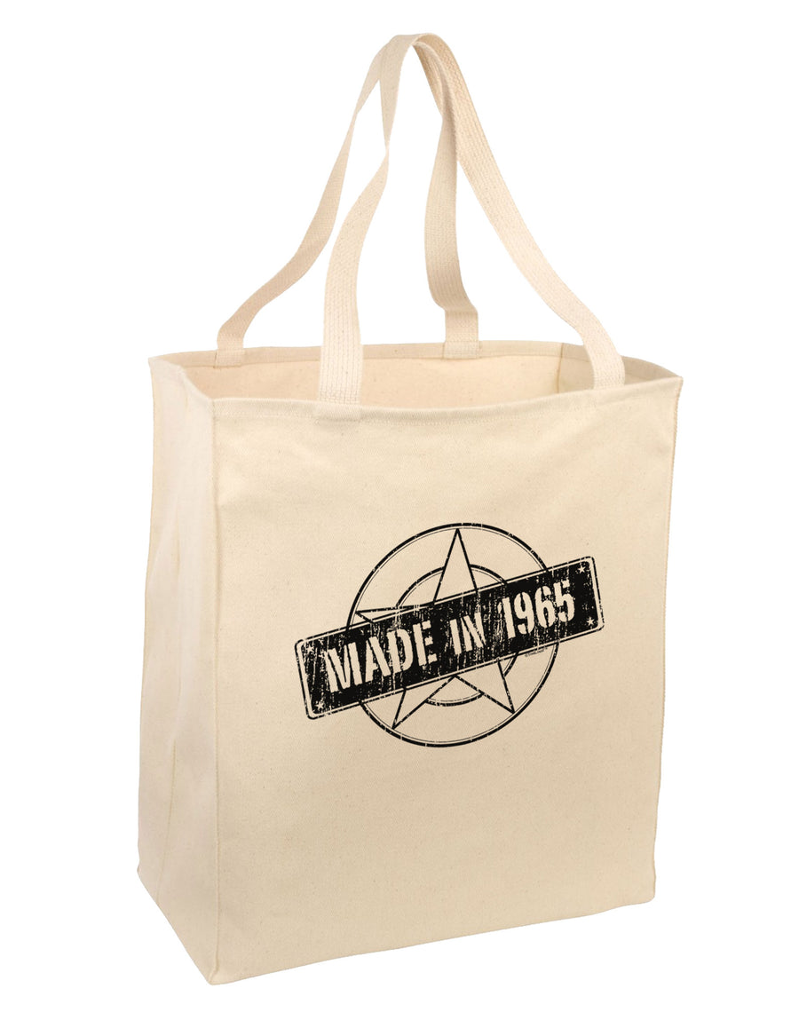 50th Birthday Made In Birth Year 1965 Large Grocery Tote Bag-Grocery Tote-TooLoud-Natural-Large-Davson Sales