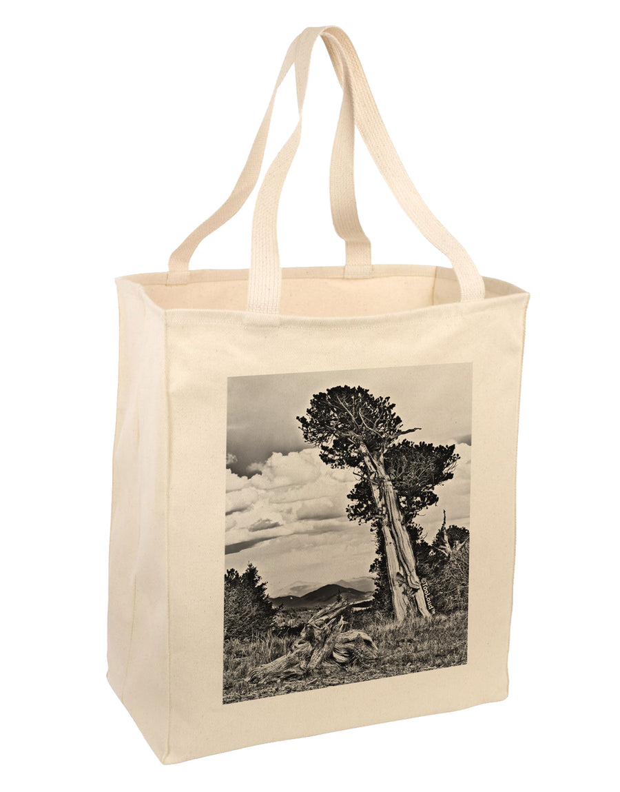 Colorado Landscape Monochrome Large Grocery Tote Bag-Grocery Tote-TooLoud-Natural-Large-Davson Sales