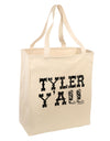 TooLoud Tyler Y'all - Southwestern Style Large Grocery Tote Bag-Grocery Tote-TooLoud-Natural-Large-Davson Sales