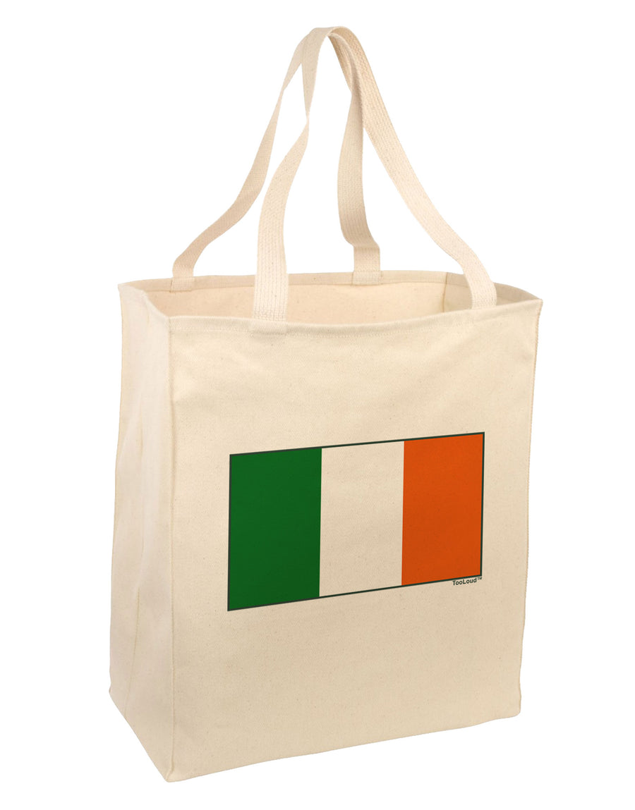 Irish Flag - Flag of Ireland Large Grocery Tote Bag-Grocery Tote-TooLoud-Natural-Large-Davson Sales