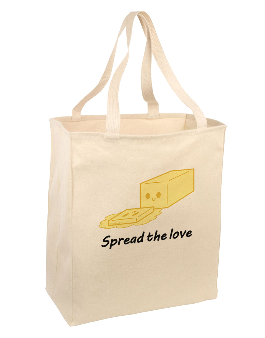 Butter - Spread the Love Large Grocery Tote Bag-Grocery Tote-TooLoud-Natural-Large-Davson Sales