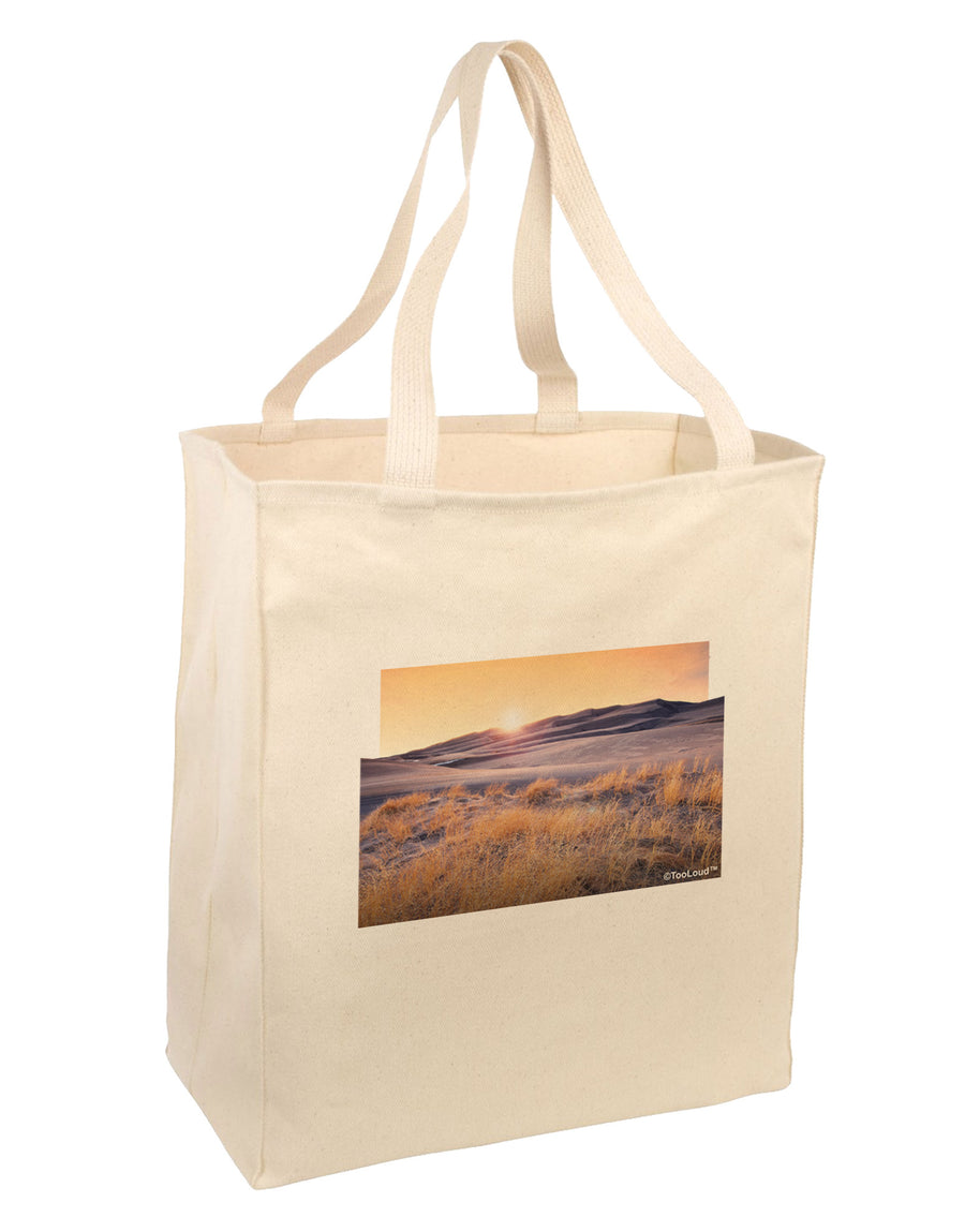 Colorado Sand Dunes Cutout Large Grocery Tote Bag-Grocery Tote-TooLoud-Natural-Large-Davson Sales