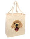 Cute Golden Retriever Puppy Face Large Grocery Tote Bag-Grocery Tote-TooLoud-Natural-Large-Davson Sales