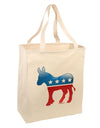 Democrat Bubble Symbol Large Grocery Tote Bag-Grocery Tote-TooLoud-Natural-Large-Davson Sales