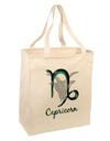 Capricorn Symbol Large Grocery Tote Bag-Grocery Tote-TooLoud-Natural-Large-Davson Sales