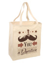 I Mustache You a Question Large Grocery Tote Bag-Grocery Tote-TooLoud-Natural-Large-Davson Sales