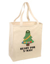 Christmas Tree - Ready for X-Mas Large Grocery Tote Bag-Grocery Tote-TooLoud-Natural-Large-Davson Sales