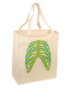 Human Green Skeleton Bones Ribcage Large Grocery Tote Bag-Grocery Tote-TooLoud-Natural-Large-Davson Sales