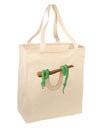 Anaconda Design Green Large Grocery Tote Bag-Grocery Tote-TooLoud-Natural-Large-Davson Sales