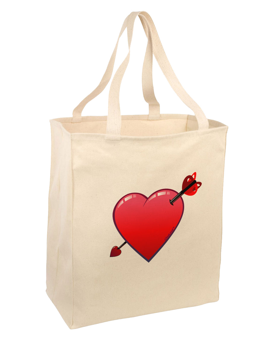 Shot Through the Heart Cute Large Grocery Tote Bag by TooLoud-Grocery Tote-TooLoud-Natural-Large-Davson Sales