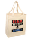 Red White & Booze Large Grocery Tote Bag-Grocery Tote-TooLoud-Natural-Large-Davson Sales