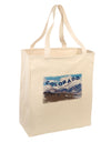 Pikes Peak Text Large Grocery Tote Bag-Grocery Tote-TooLoud-Natural-Large-Davson Sales