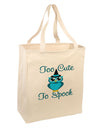 Owl Too Cute Blue Large Grocery Tote Bag-Grocery Tote-TooLoud-Natural-Large-Davson Sales