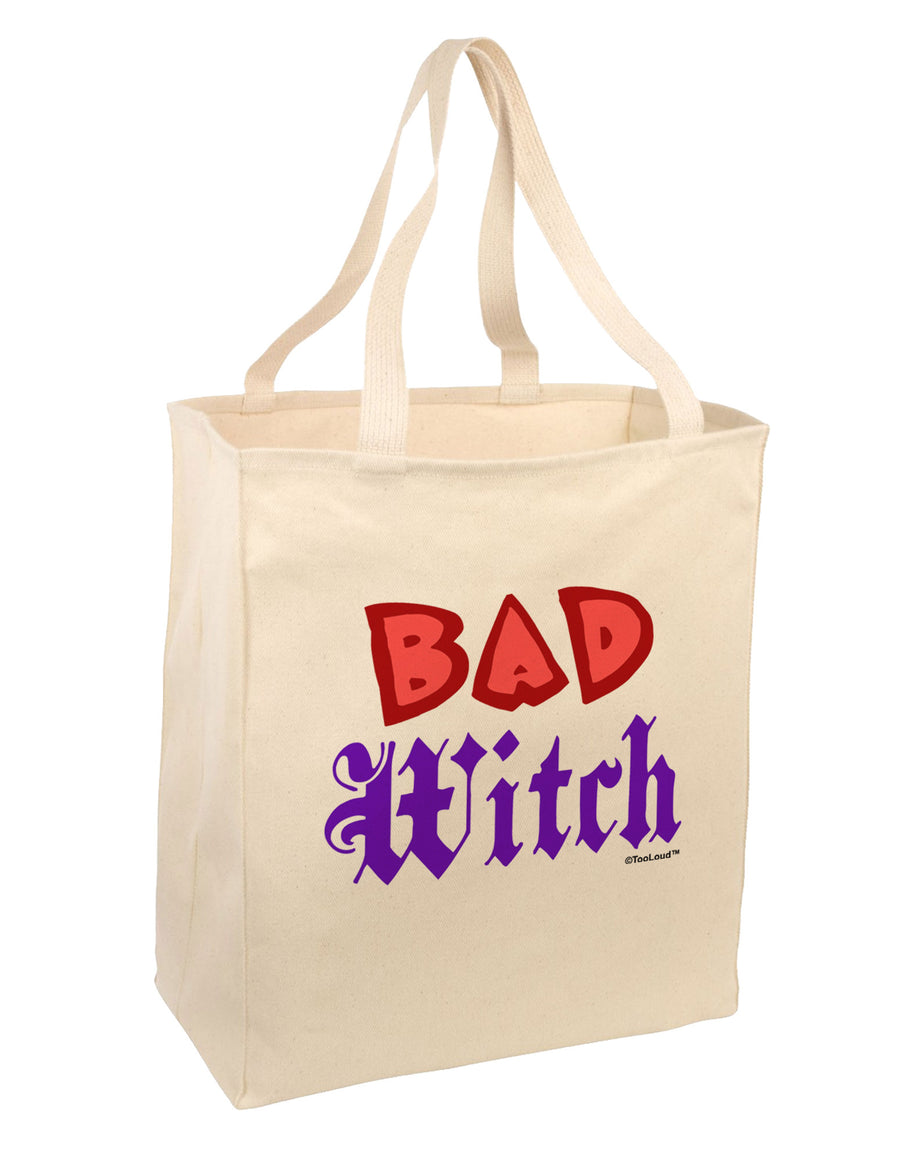 Bad Witch Color Red Large Grocery Tote Bag-Grocery Tote-TooLoud-Natural-Large-Davson Sales