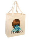 Extraterrestial - I Belieb Large Grocery Tote Bag by TooLoud-Grocery Tote-TooLoud-Natural-Large-Davson Sales