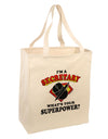 Secretary - Superpower Large Grocery Tote Bag-Grocery Tote-TooLoud-Natural-Large-Davson Sales