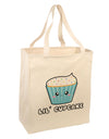 Cute Cupcake with Sprinkles - Lil Cupcake Large Grocery Tote Bag by TooLoud-Grocery Tote-TooLoud-Natural-Large-Davson Sales